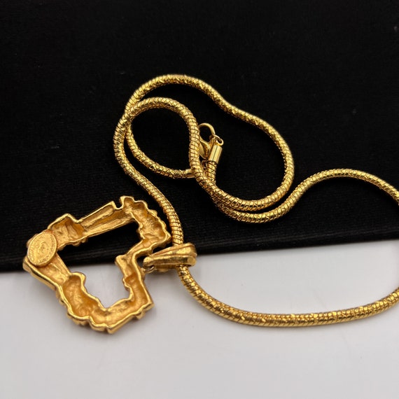 Christian Lacroix Vintage Gold Plated Heart Penda… - image 5