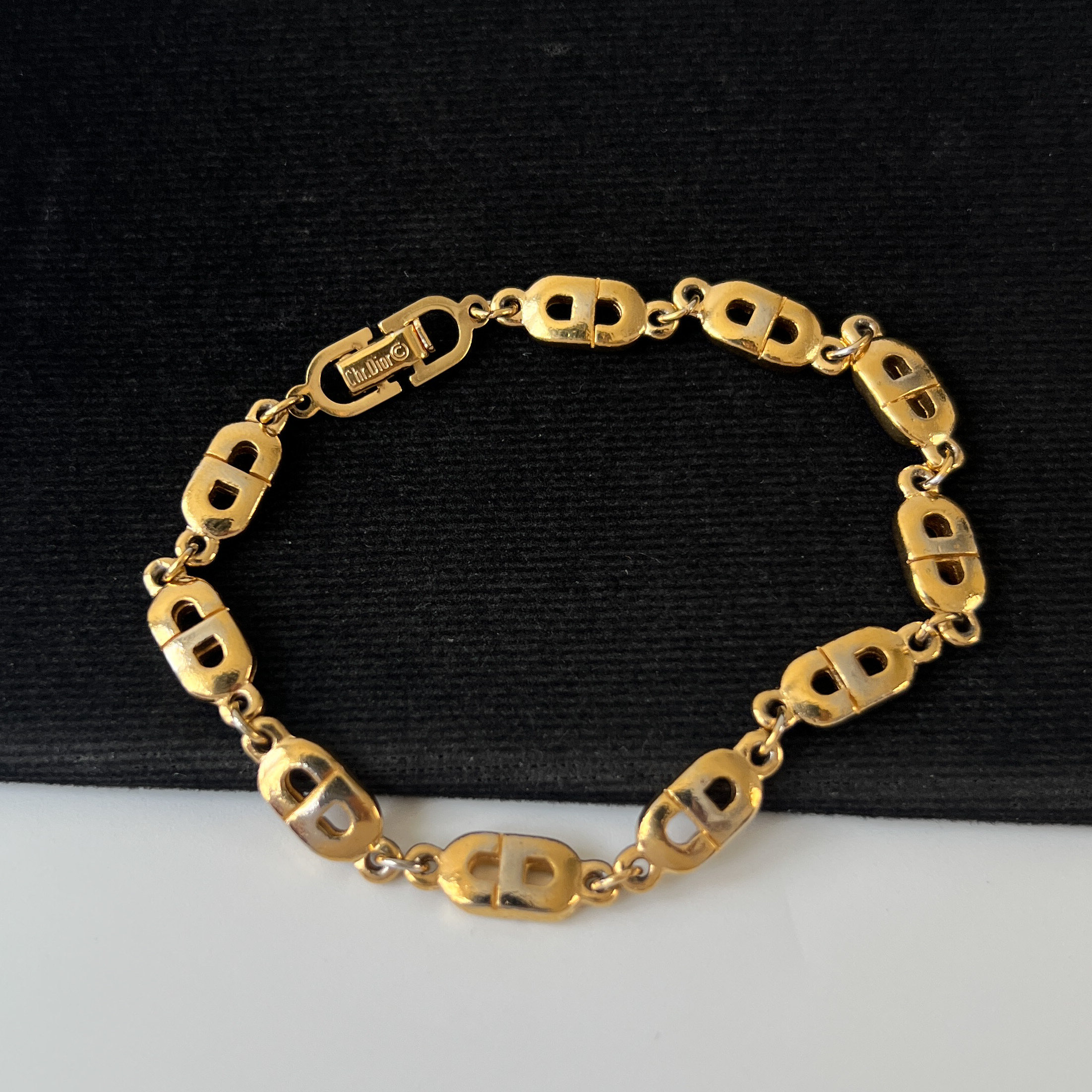 Christian Dior Vintage CD Link Bracelet - Etsy