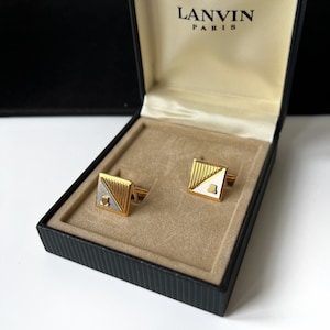 LANVIN Vintage Gold Plated Cufflinks