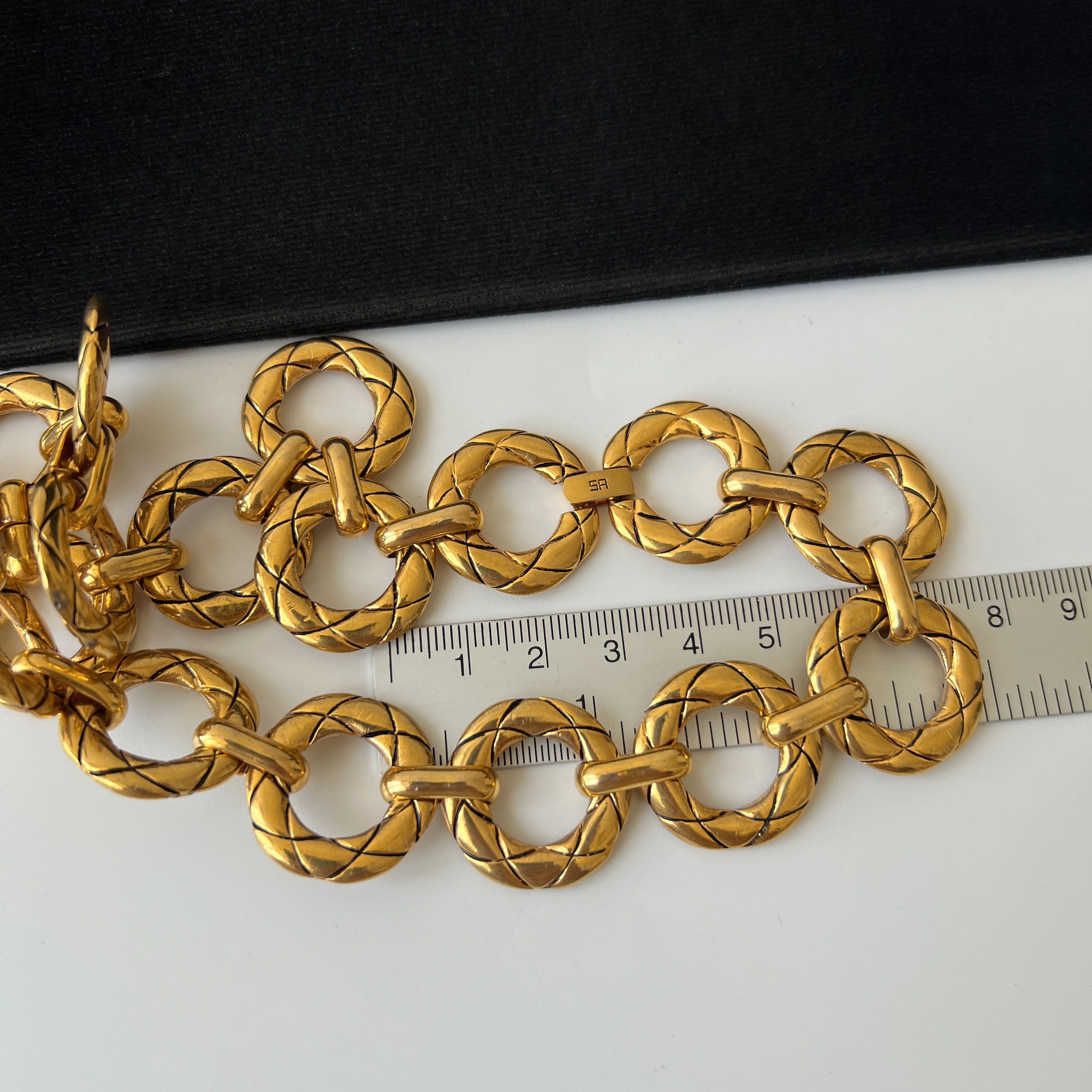 アクセサリー VINTAGE SONIA RYKIEL GOLD CHAIN NECKLASS Sonia Rykiel Vintage Gold Toned Chain Belt Necklace with