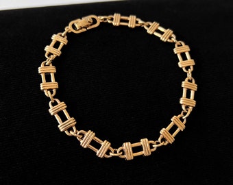 Christian Dior Vintage Gold Plated Chain Link Bracelet