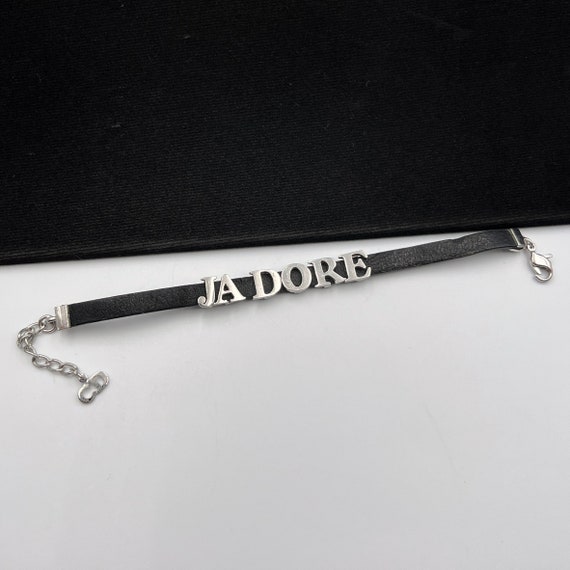 Christian Dior Vintage JADORE Leather Bracelet - image 7