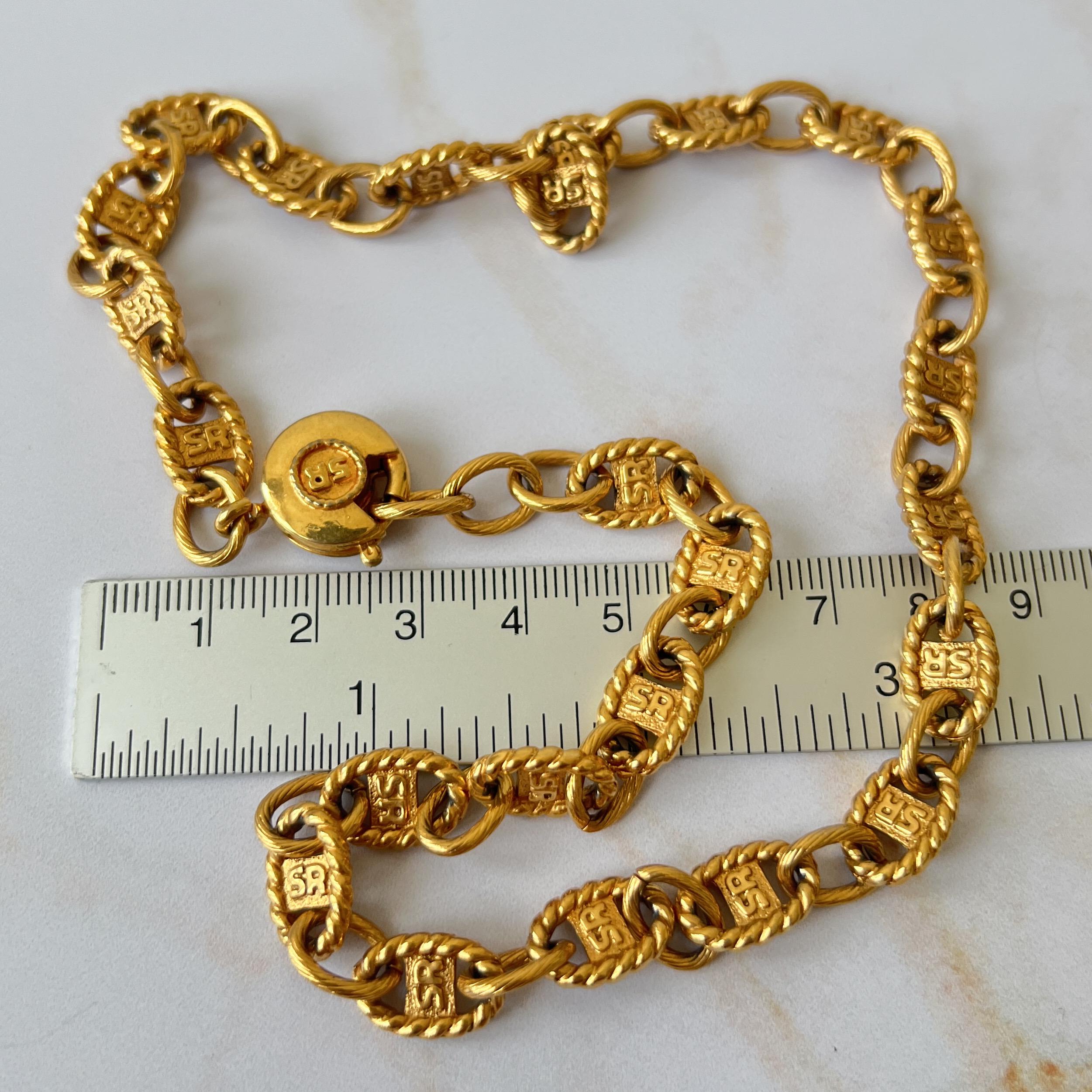 Sonia Rykel Necklace/earring set Rank A SONIA RYKIEL Vintage SR 