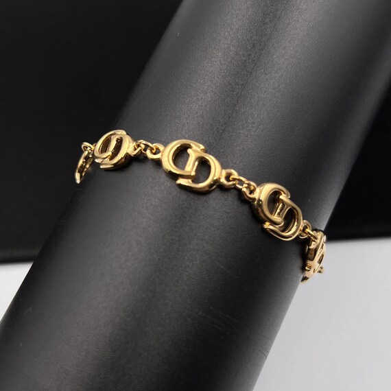 高性能 dior bracelet Christian Dior Bracelet CD Signature Logo Gold Color
