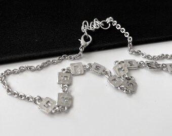 ソニアリキエル ヴィンテージ SR ロゴ チェーンリンク シルバーメッキ