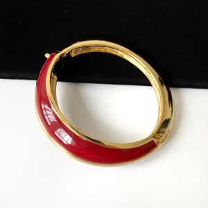 LANVIN Vintage Gold Plated Enamel Bracelet
