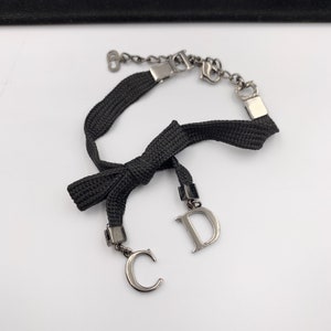 Christian Dior Vintage CD Nylon Bow Bracelet image 1