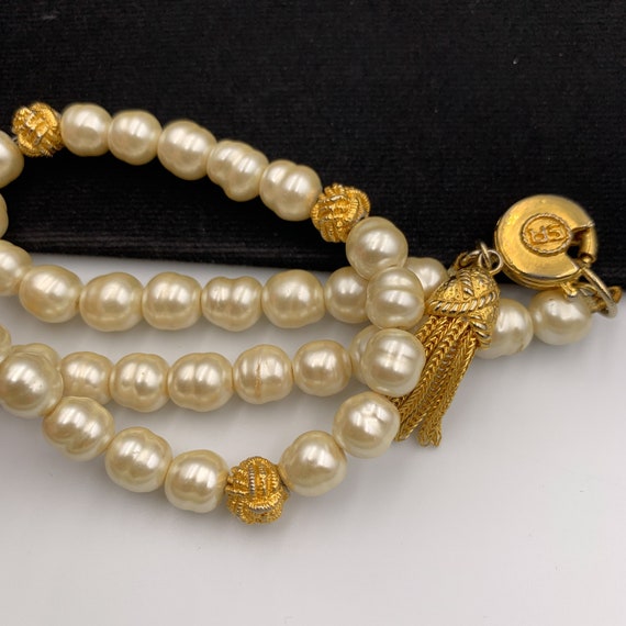 SONIA RYKIEL Vintage Faux Pearl Choker Necklace - image 6