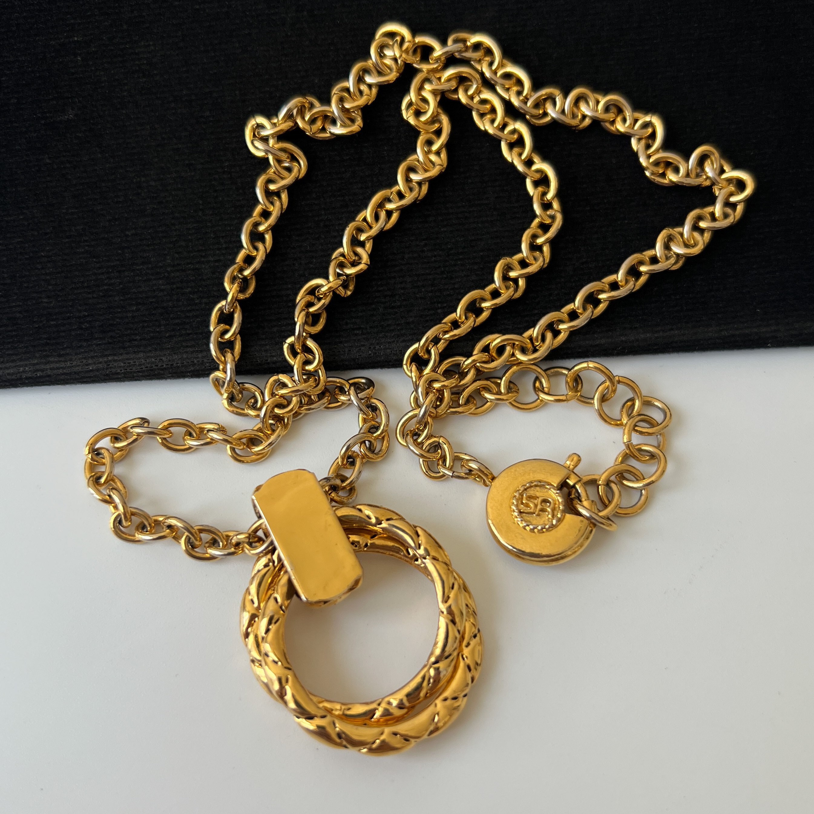 Sonia Rykel Necklace/earring set Rank A SONIA RYKIEL Vintage SR 