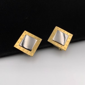 MOSCHINO Vintage Rectangle Clip on Earrings