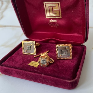 Vintage PIERRE BALMAIN Cufflinks and Pin