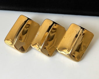 美品 イヴ・サンローラン フラワー ブローチ ゴールド ヴィンテージ 美品 イヴサンローラン YSLブローチ リーフ 葉 ストーン