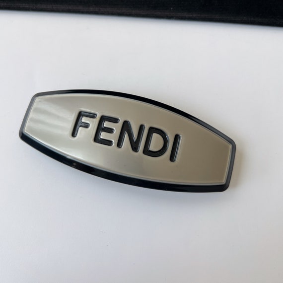 Fendi Vintage FENDI Logo Hair Clip Etsy UK