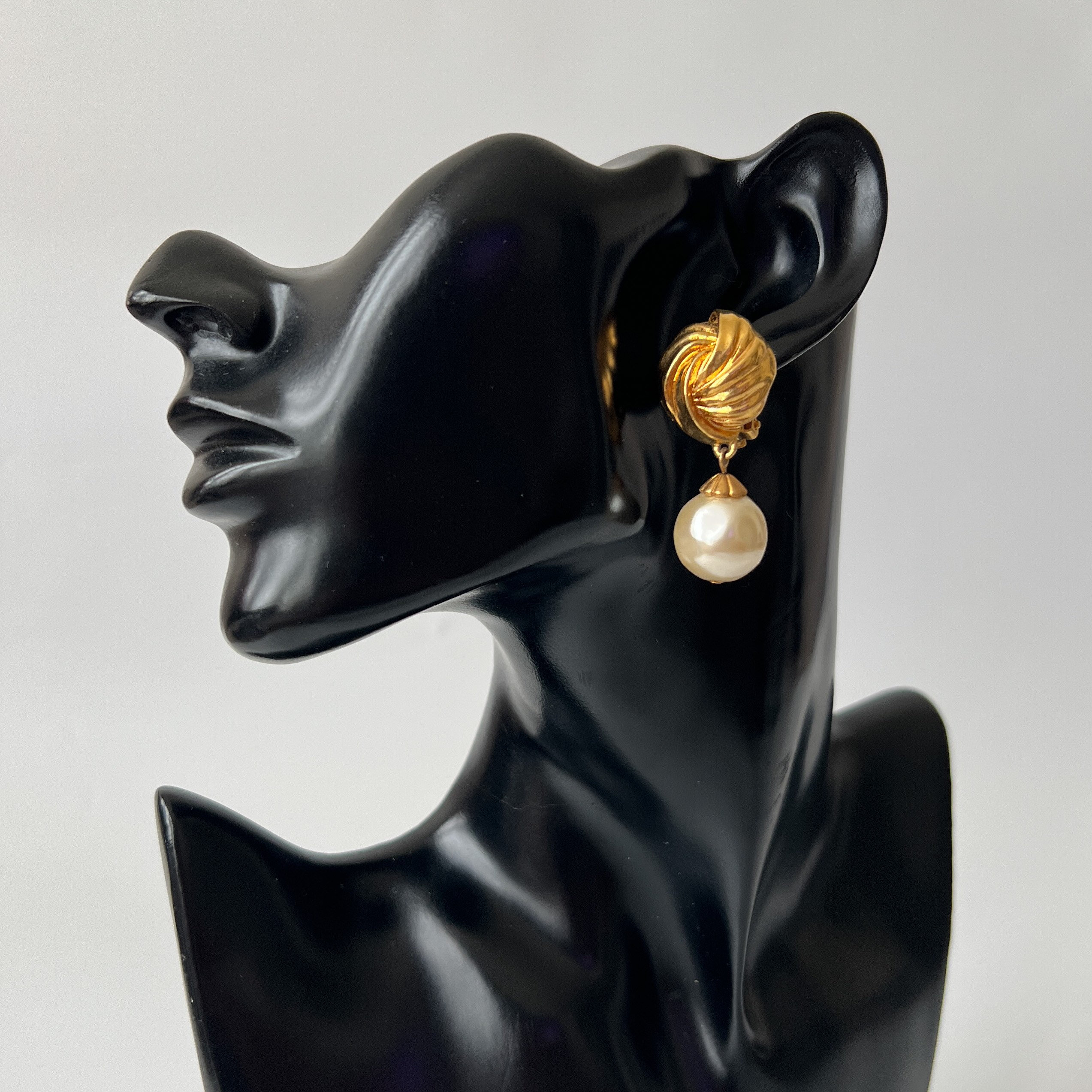 SONIA RYKIEL - Boucles d'Oreilles Pendantes Cristal Beige Superch