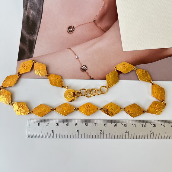 SONIA RYKIEL Vintage Gold Plated Choker Necklace - image 9