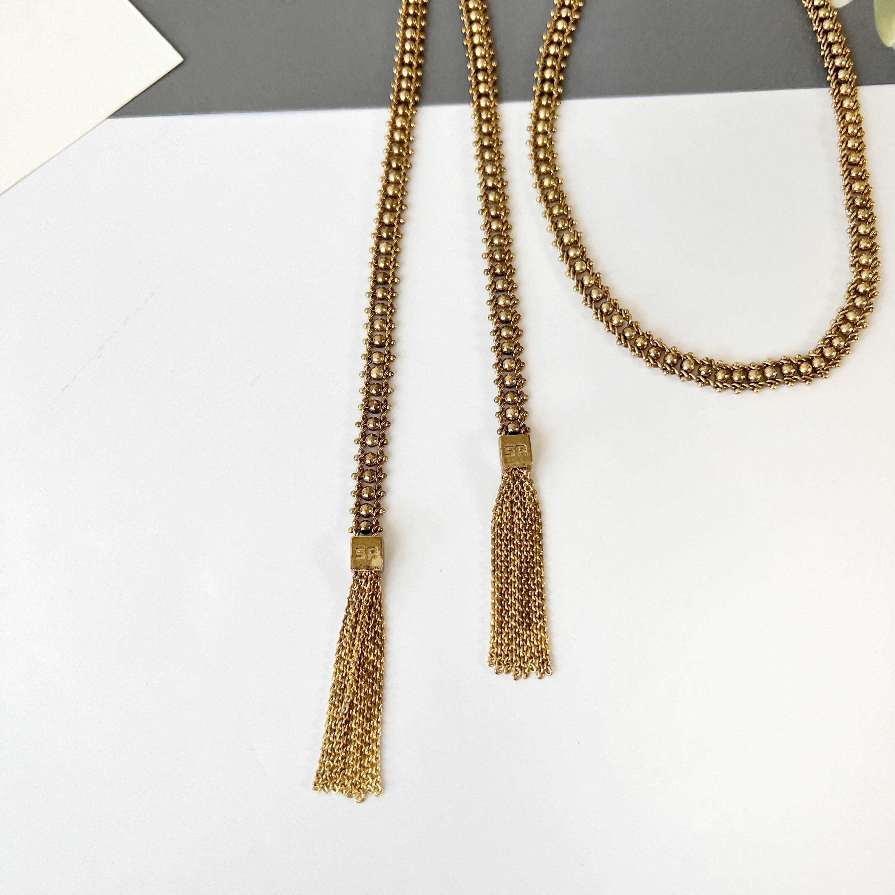 SONIA RYKIEL Vintage Chain Tussle Necklace - Etsy Denmark