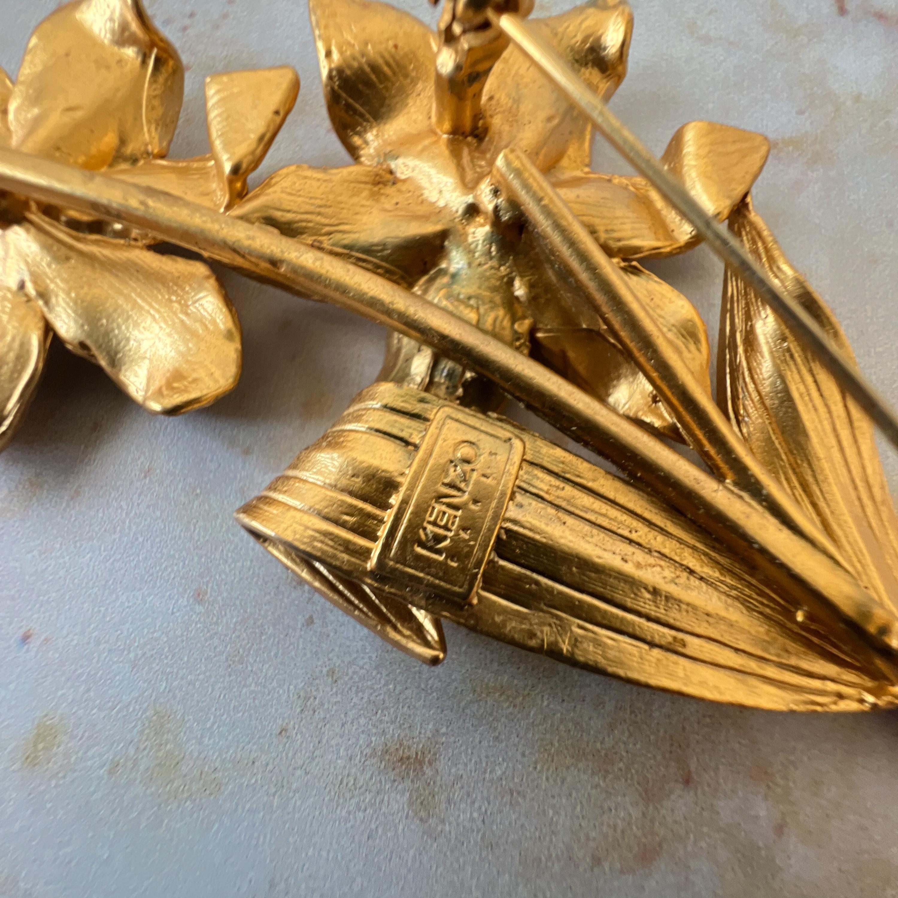 KENZO ヴィンテージ フラワー ブローチ - Etsy 日本