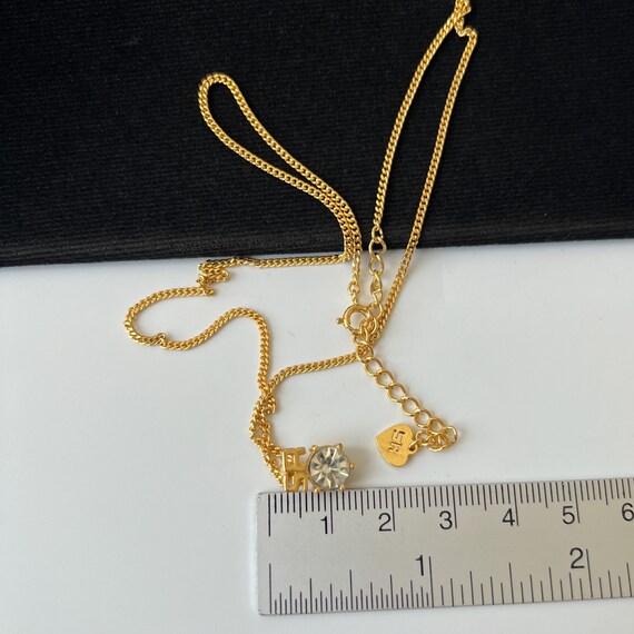 SONIA RYKIEL Vintage SR Gold Plated Crystal Necklace - Etsy