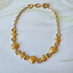 Yves Saint Laurent Vintage Gold Plated Choker Necklace