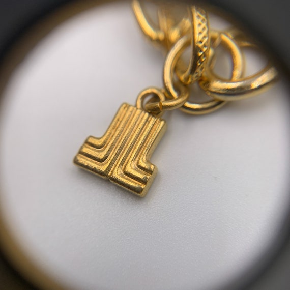 LANVIN Vintage Large Resin  Medallion Pendant Lon… - image 7