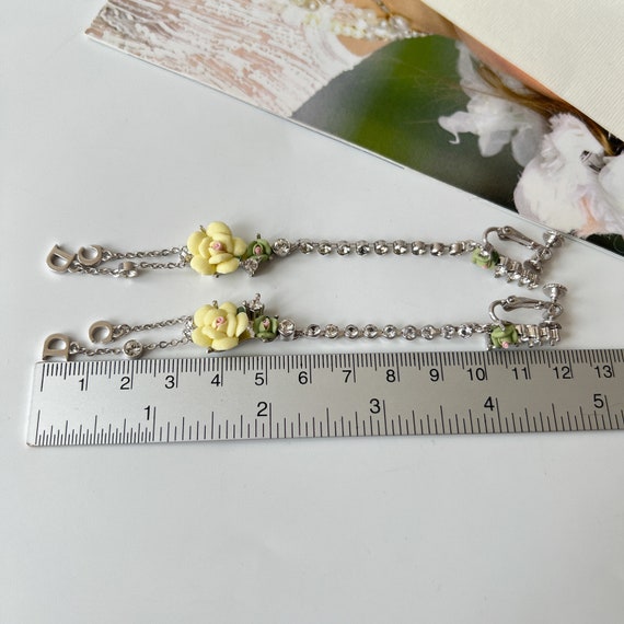 Christian Dior Flower Crystals Clip-on Earrings - Etsy