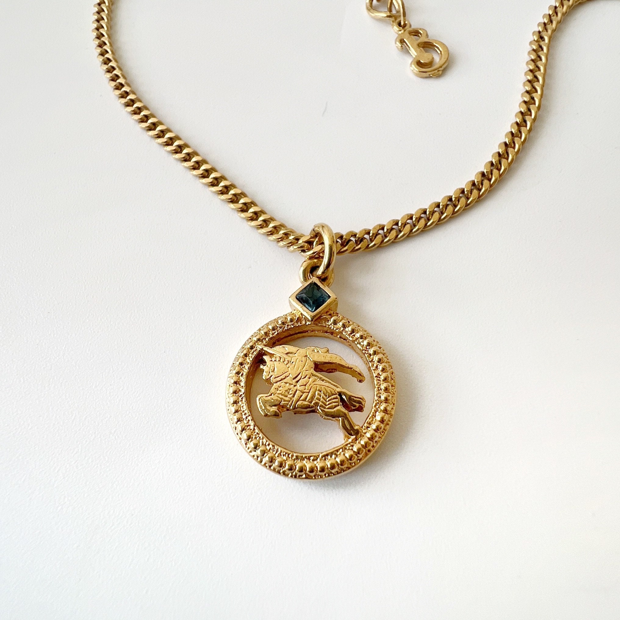 美品✨Burberry Necklace Gold Vintage Vintage 1980s BURBERRYS Gold Tone Braiding Chain Necklace