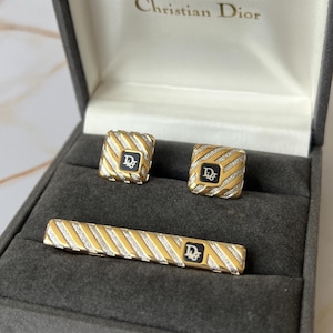 Vintage Logo Cuff links and Tie Clip Set