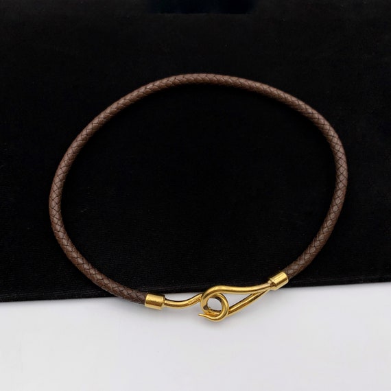 Hermes Woven 18K Yellow Gold Vintage Collar French Necklace For Sale at  1stDibs | hermes choker necklace