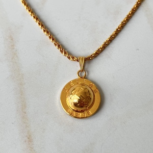CELINE ゴールド　スターボールチャーム ヴィンテージ CELINE Vintage Star Ball Pendant Gold Plated Necklace - Etsy