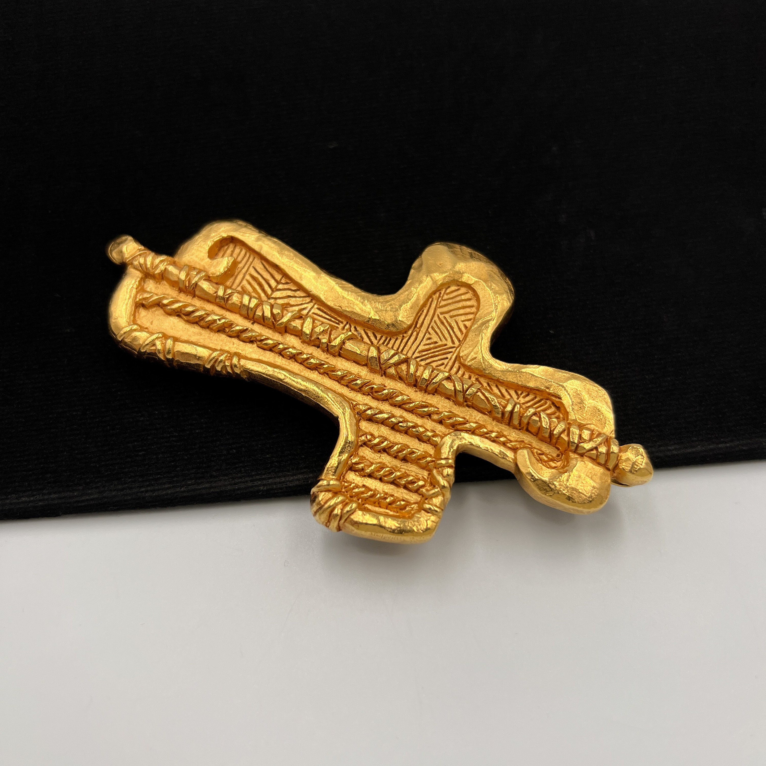 Christian Lacroix Vintage Cross Brooch and Necklace - Etsy