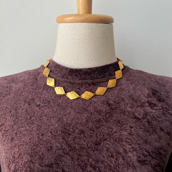 SONIA RYKIEL Vintage Gold Plated Choker Necklace - image 2
