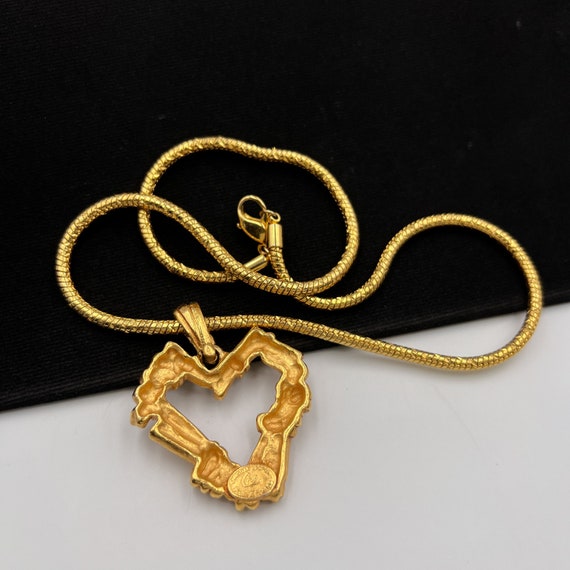 Christian Lacroix Vintage Gold Plated Heart Penda… - image 6