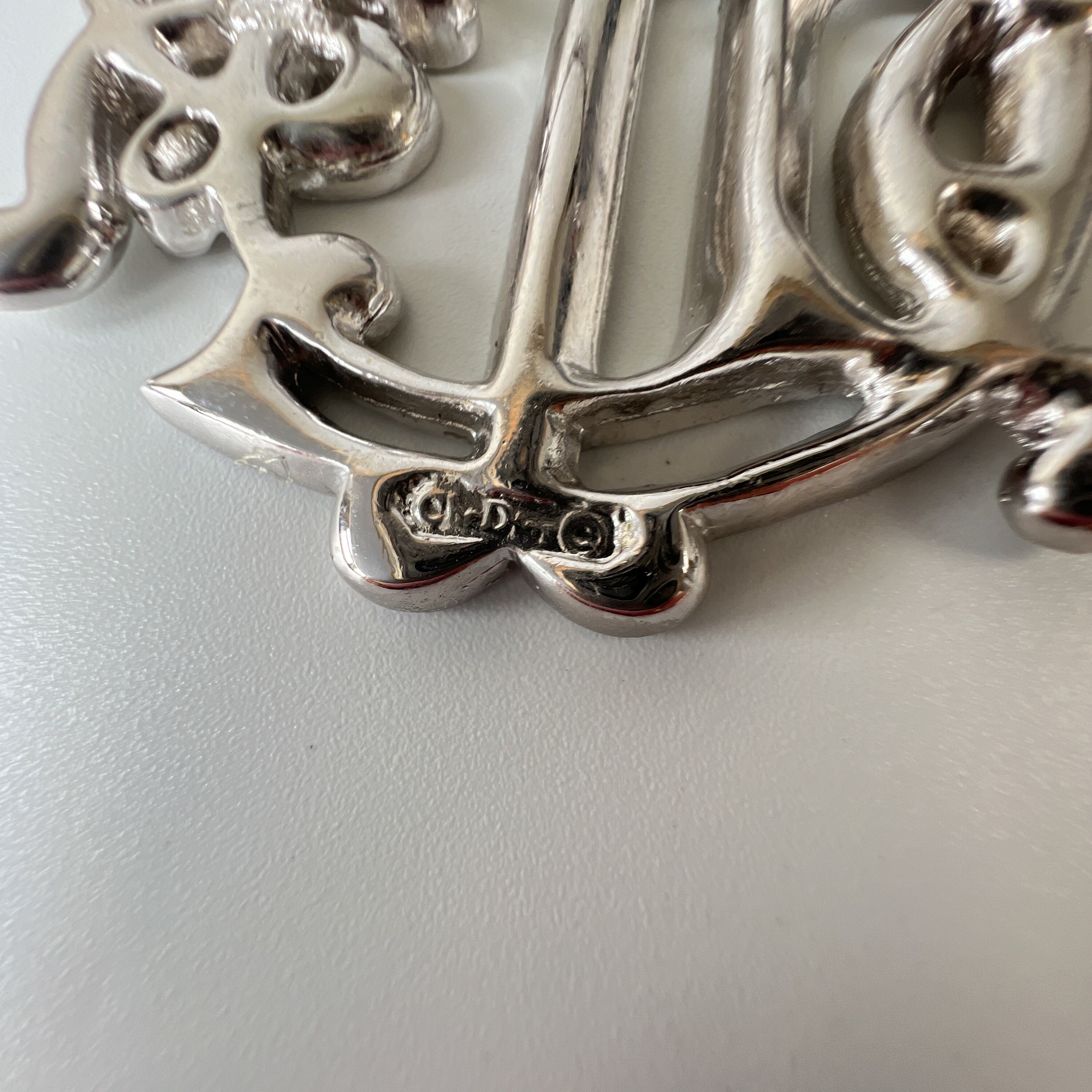 CHRISTIAN DIOR Vintage Crystal Logo Brooch - Etsy