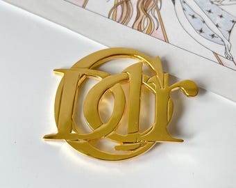CHRISTIAN DIOR Vintage Dior logo Brooch - Etsy 日本