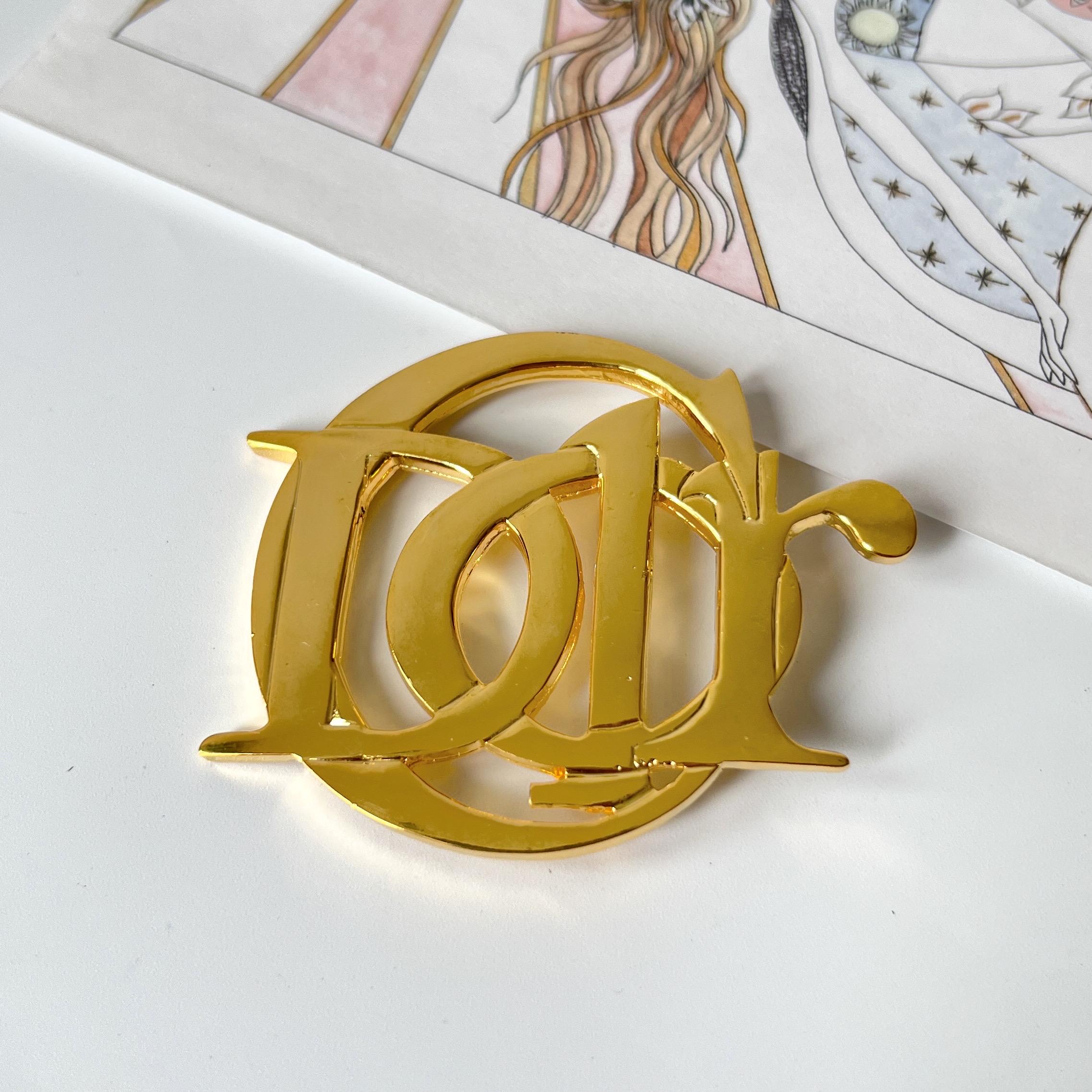 【良品】Christian Diorディオール ヴィンテージ　ブローチ　❤︎ CHRISTIAN DIOR Vintage Dior Logo Brooch - Etsy
