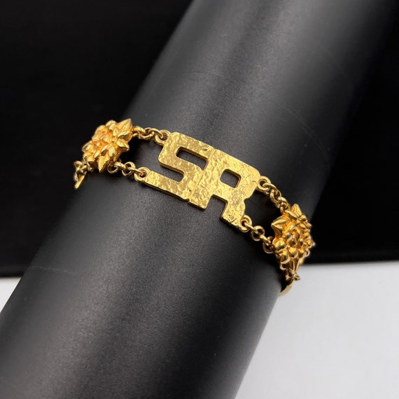 SONIA RYKIEL Vintage SR Logo Link Bracelet - Etsy