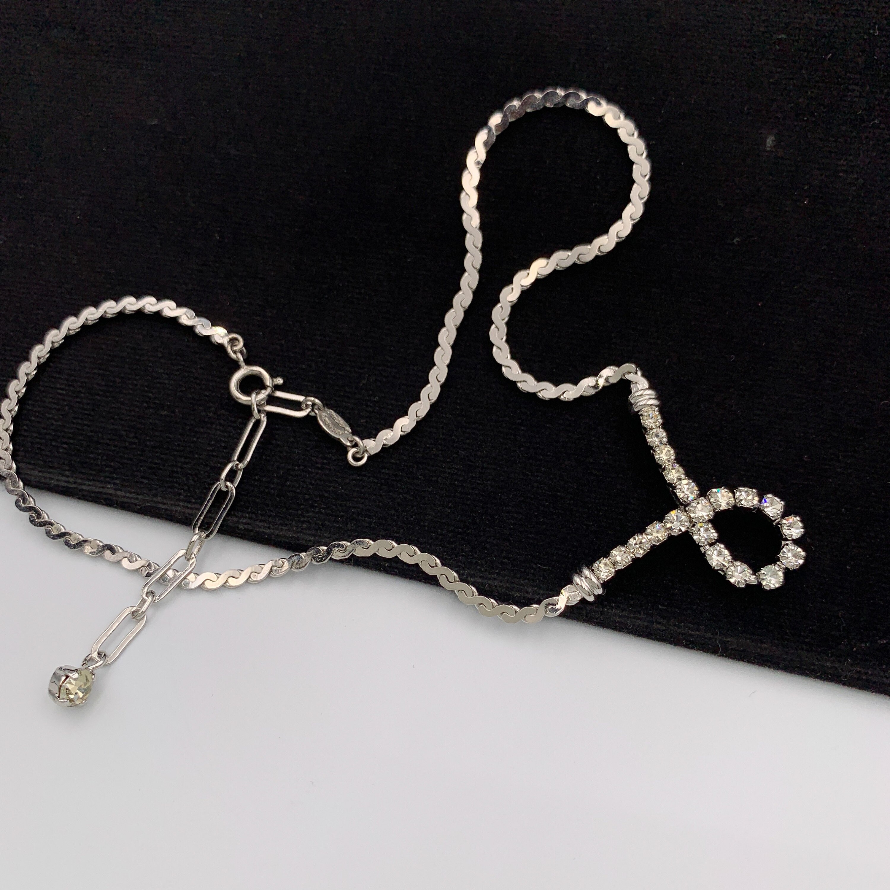 アクセサリー Vintage Christian Dior Silver Necklace Christian Dior DIOR Logo Necklace Silver Vintage nnhi2n