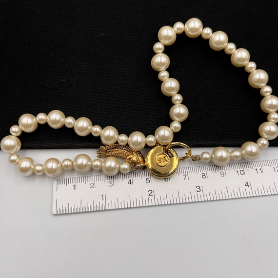 SONIA RYKIEL Vintage Faux Pearl Choker Necklace - image 9