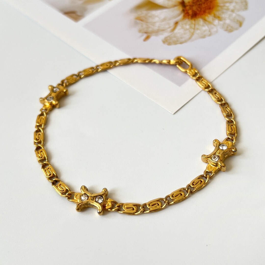 【VINTAGE HOLLYWOOD】Prism Chain Bracelet_VH2533BR070M Amazon.com: 14k Gold Rope Chain Bracelet, Unisex Twisted