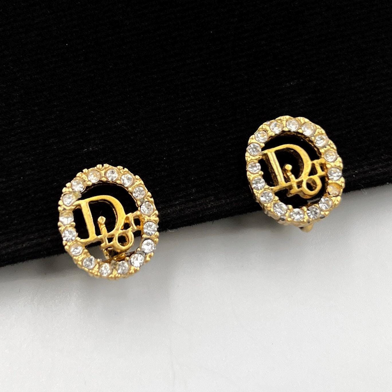 Christian Dior Vintage Logo DIOR Clip-on Earrings - Etsy Canada