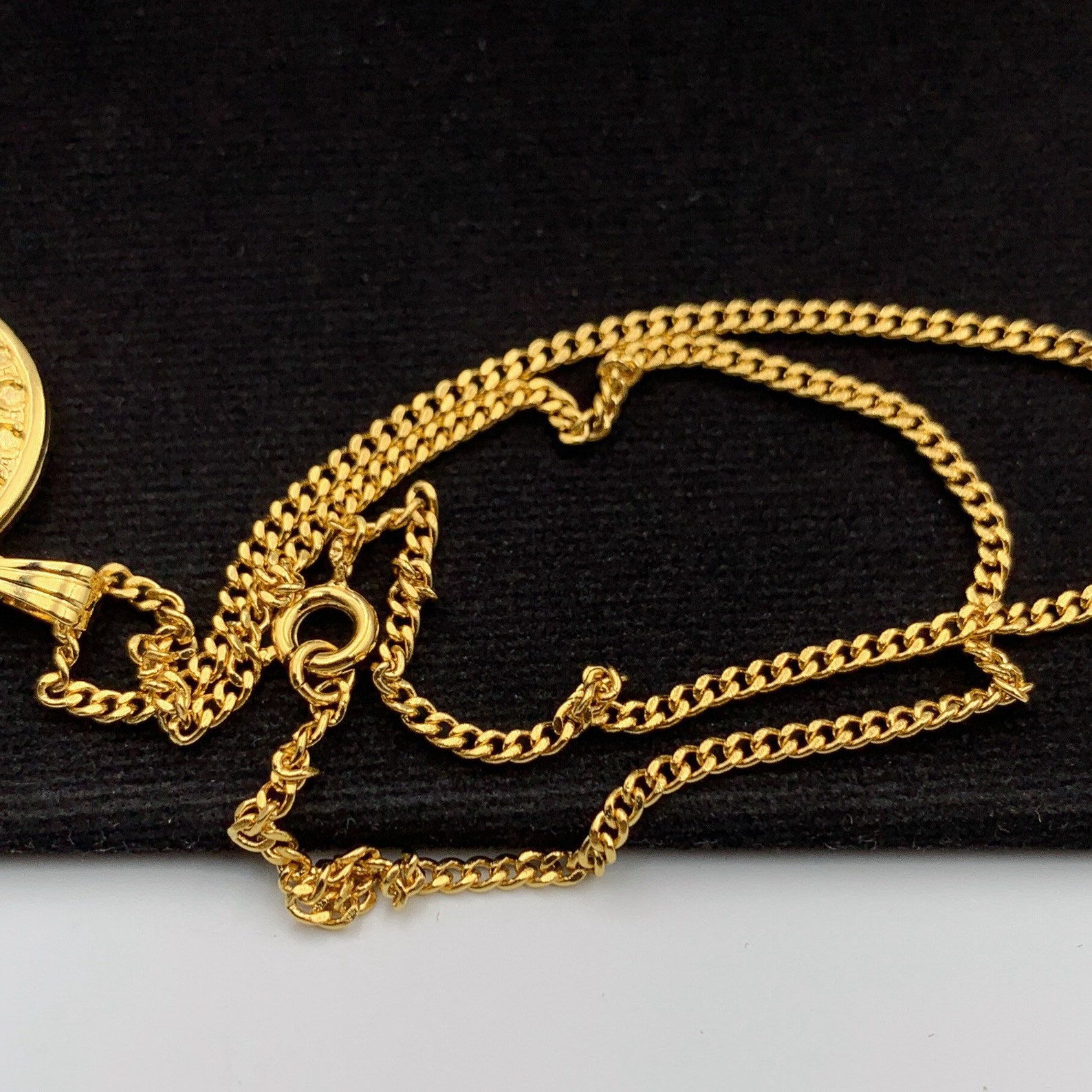 CELINE Vintage Triomphe monogram with faux Pearl Necklace Etsy