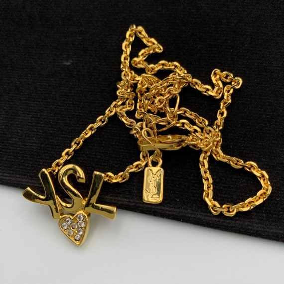 YSLロゴ金メッキペンダントネックレス 楽天市場】SAINT LAURENT サンローラン YSLロゴ ネックレス