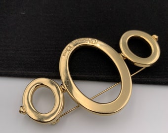 クリスチャン ディオール ヴィンテージ オーバル ロゴ ブローチ - Etsy