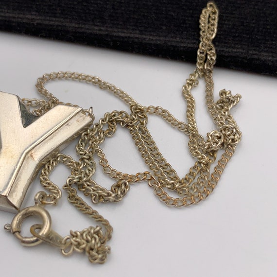 Yves Saint Laurent Vintage Y Logo Pendant Necklace - image 6