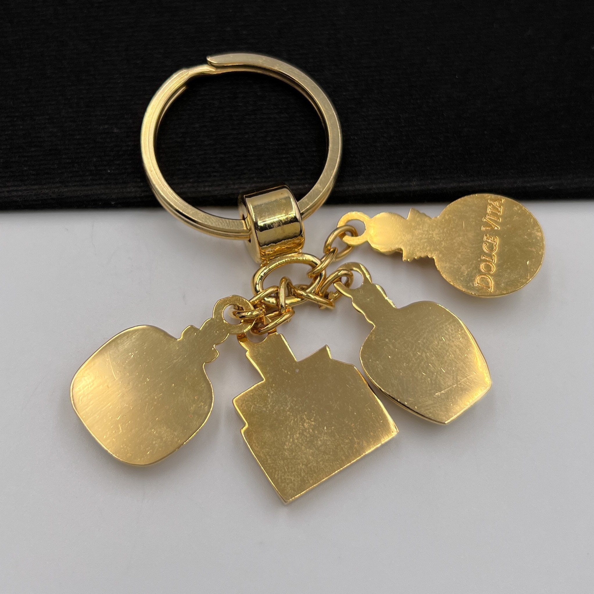 Dior Vintage Gold Plated Key Chain For Sale at 1stDibs