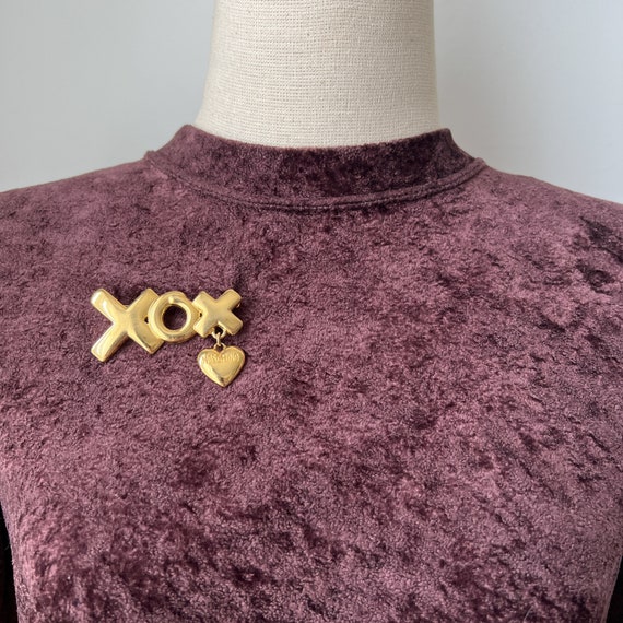 MOSCHINO Vintage XOX Logo Brooch - Etsy