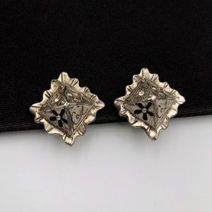 Christian Lacroix Vintage Pyramid Shape with Crystal Clip-On Earrings