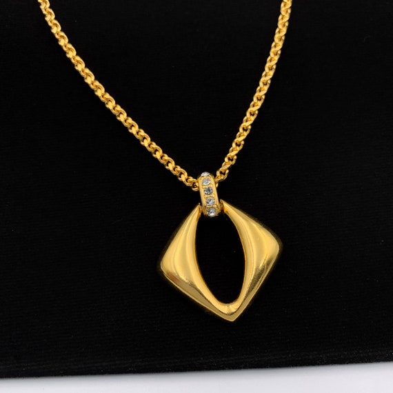 YSL Vintage Gold Plated Pendant Necklace