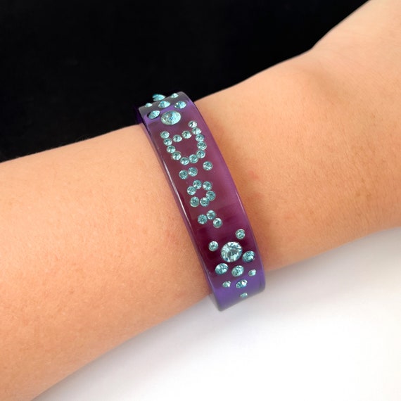 Christian Dior Vintage Dior Crystal Resin Bracelet - Etsy
