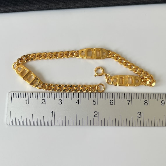 Christian Dior Vintage CD Chain Link Bracelet - Etsy